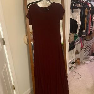 Maroon maxi dress